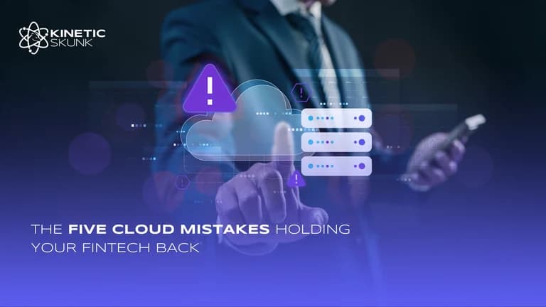 Editorial illustration for common cloud mistakes fintech teams make